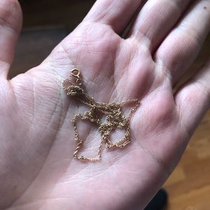 14k box charm chain